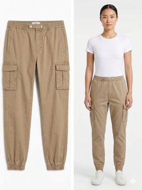Goodfellow & Co Khaki Elastic Waist Pull-On Cargo Pants